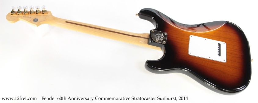 Fender 60th Anniversary Commemorative Stratocaster Sunburst, 2014 Full Rear View