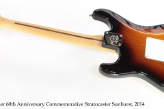 Fender 60th Anniversary Commemorative Stratocaster Sunburst, 2014 Full Rear View