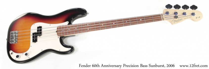 Fender 60th Anniversary Precision Bass Sunburst, 2006 Full Front View