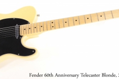 Fender 60th Anniversary Telecaster Blonde, 2011 Full Front View