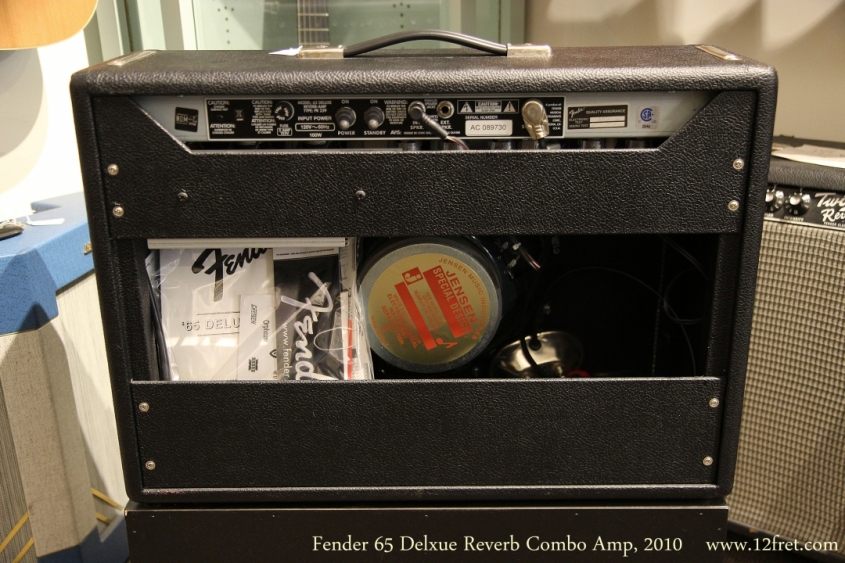 Fender 65 Delxue Reverb Combo Amp, 2010  Full Rear View