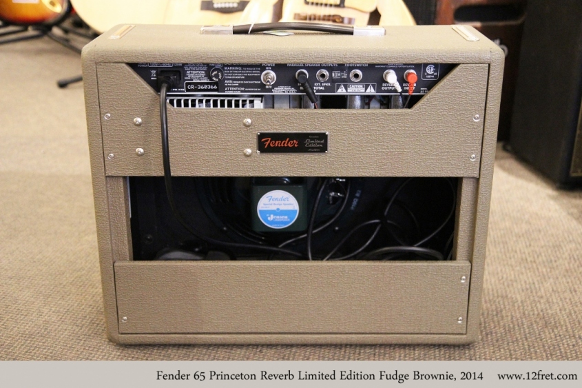 Fender 65 Princeton Reverb Limited Edition Fudge Brownie, 2014 Full Rear View