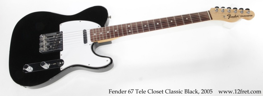 Fender 67 Tele Closet Classic Black, 2005 Full Front View