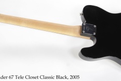 Fender 67 Tele Closet Classic Black, 2005 Full Rear View