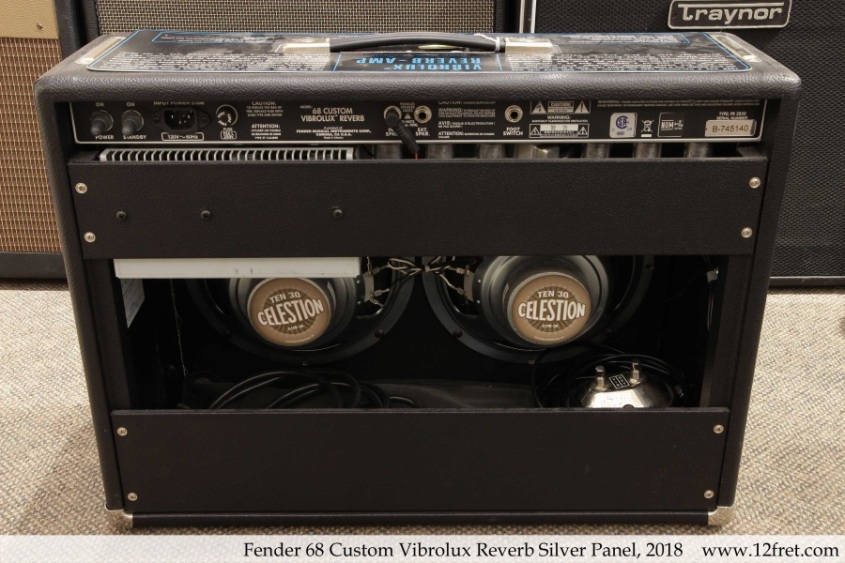 Fender 68 Custom Vibrolux Reverb Silver Panel, 2018 Full Rear View