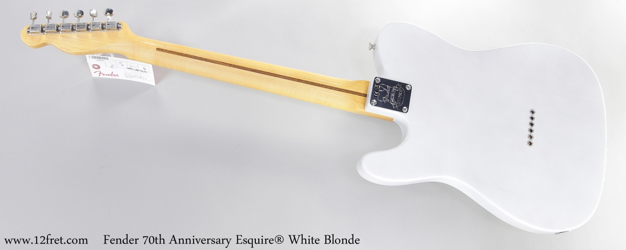 Fender 70th Anniversary Esquire® White Blonde Full Rear View