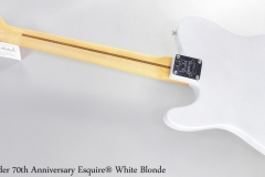 Fender 70th Anniversary Esquire® White Blonde Full Rear View