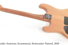 Fender American Acoustasonic Stratocaster Natural, 2020 Full Rear View