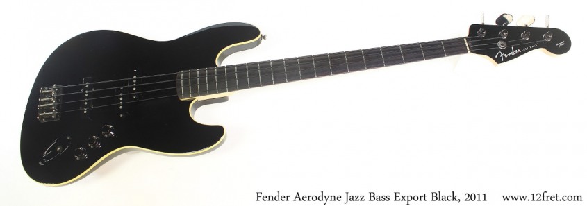 Fender Aerodyne Jazz Bass Export Black, 2011 Full Front View