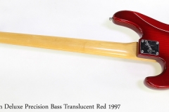 Fender American Deluxe Precision Bass Translucent Red 1997  Full Rear View