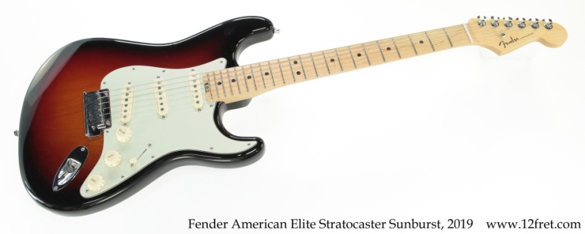 Fender American Elite Stratocaster Sunburst, 2019 Full Front View