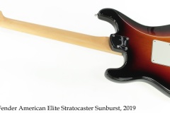 Fender American Elite Stratocaster Sunburst, 2019 Full Rear View