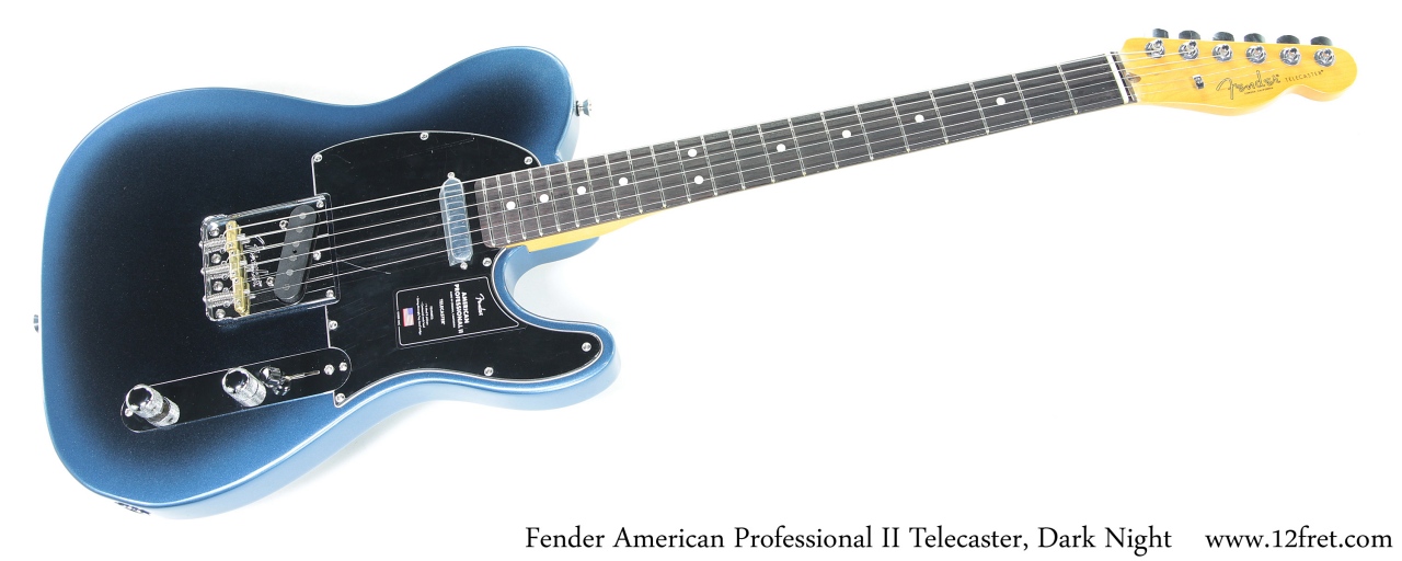 Fender American Professional II Telecaster, Dark Night Full Front View