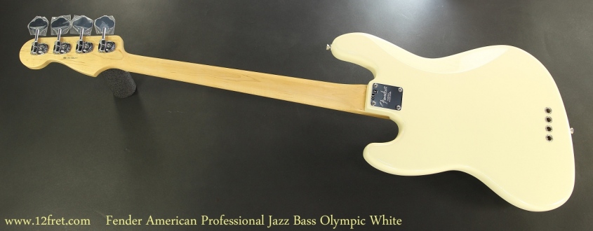 Fender American Professional Jazz Bass Olympic White Full Rear View