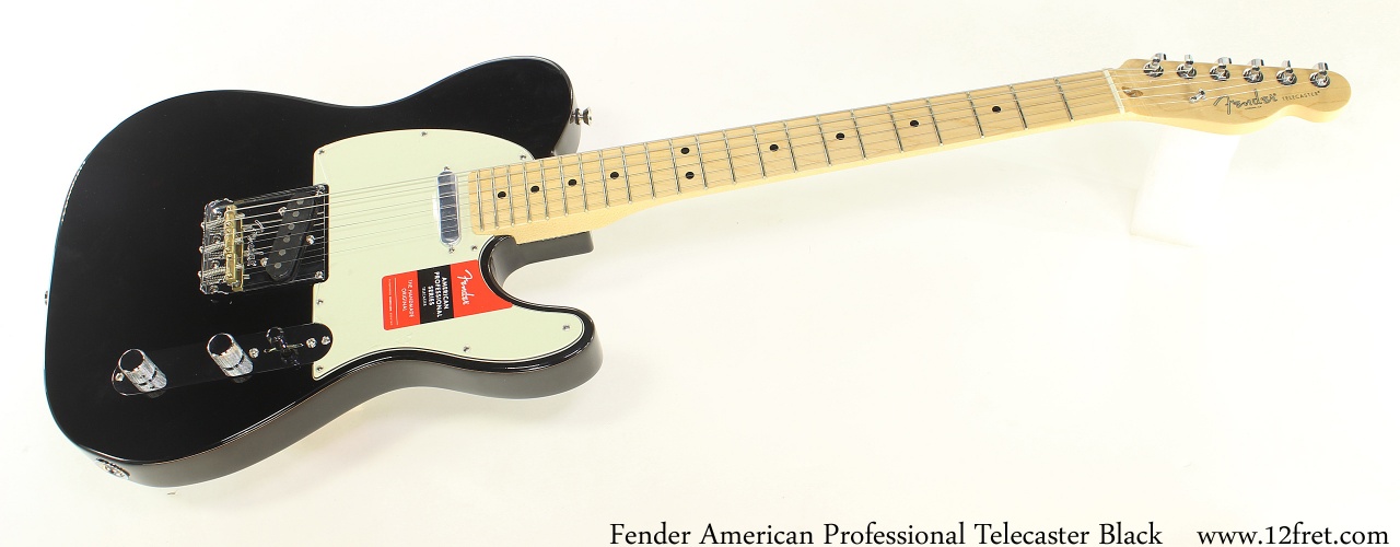 Fender American Professional Telecaster Black Full Front View