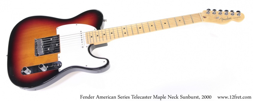 Fender American Series Telecaster Maple Neck Sunburst, 2000 Full Front View