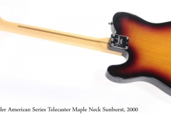 Fender American Series Telecaster Maple Neck Sunburst, 2000 Full Rear View
