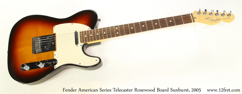 Fender American Series Telecaster Rosewood Board Sunburst, 2005   Full Front View