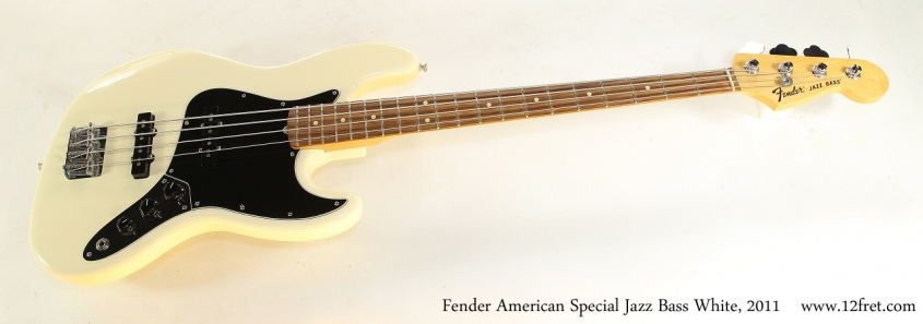 Fender American Special Jazz Bass White, 2011   Full Front View
