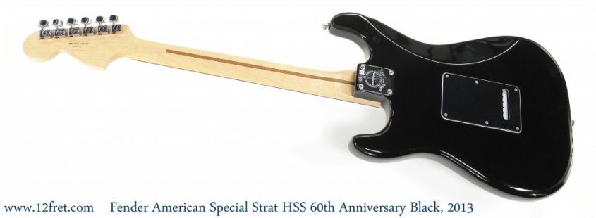 Fender American Special Strat HSS 60th Anniversary Black, 2013 Full Rear View