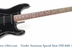Fender American Special Strat HSS 60th Anniversary Black, 2013 Full Front View