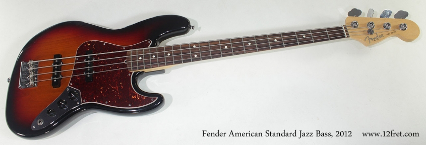 Fender American Standard Jazz Bass 2012 full front view