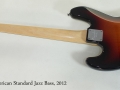 Fender American Standard Jazz Bass 2012 full rear view