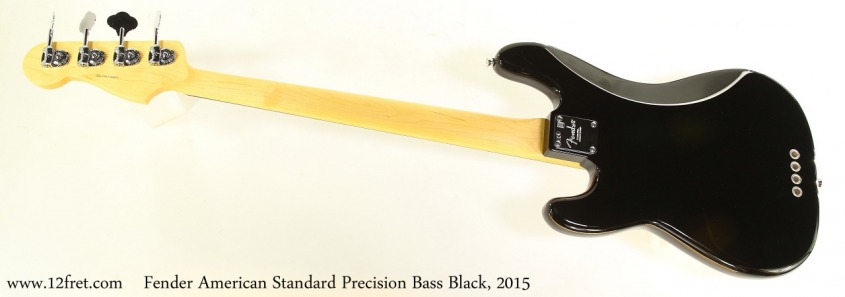 Fender American Standard Precision Bass Black, 2015 Full Rear View