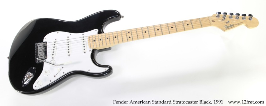 Fender American Standard Stratocaster Black, 1991 Full Front View