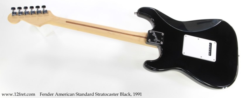 Fender American Standard Stratocaster Black, 1991 Full Rear View