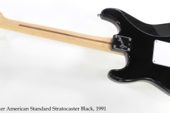 Fender American Standard Stratocaster Black, 1991 Full Rear View