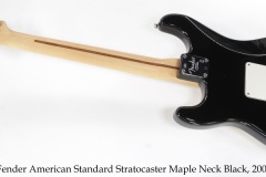Fender American Standard Stratocaster Maple Neck Black, 2009 Full Rear View