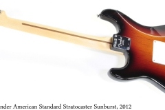 Fender American Standard Stratocaster Sunburst, 2012 Full Rear View