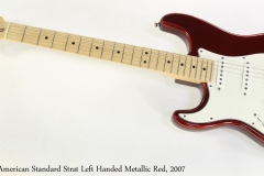 Fender American Standard Strat Left Handed Metallic Red, 2007   Full Front View