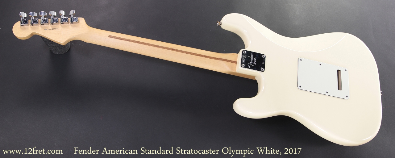 Fender American Standard Stratocaster Olympic White, 2017 Full Rear View
