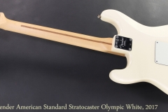 Fender American Standard Stratocaster Olympic White, 2017 Full Rear View