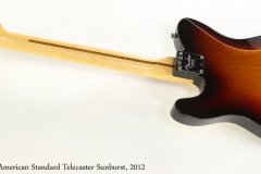 Fender American Standard Telecaster Sunburst, 2012   Full Rear VIew