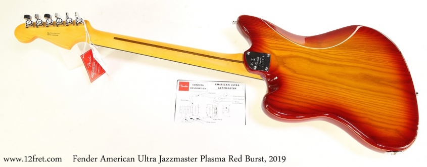 Fender American Ultra Jazzmaster Plasma Red Burst, 2019 Full Rear View