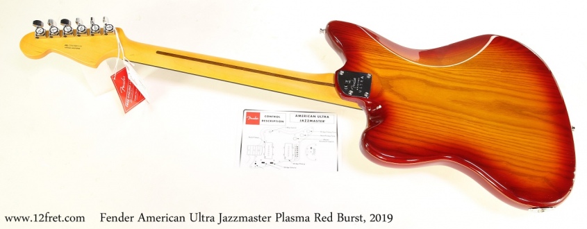 Fender American Ultra Jazzmaster Plasma Red Burst, 2019 Full Rear View