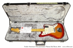 Fender American Ultra Jazzmaster Plasma Red Burst, 2019 Case Open View