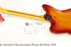 Fender American Ultra Jazzmaster Plasma Red Burst, 2019 Full Rear View