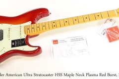 Fender American Ultra Stratocaster HSS Maple Neck Plasma Red Burst, 2019 Full Front View