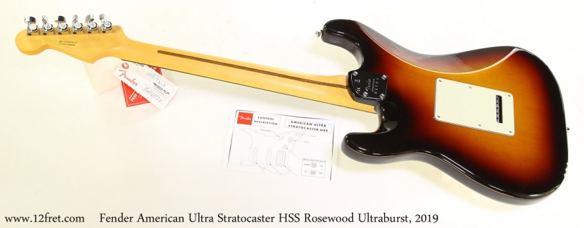 Fender American Ultra Stratocaster HSS Rosewood Ultraburst, 2019 Full Rear View