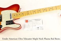 Fender American Ultra Telecaster Maple Neck Plasma Red Burst, 2019 Full Front View