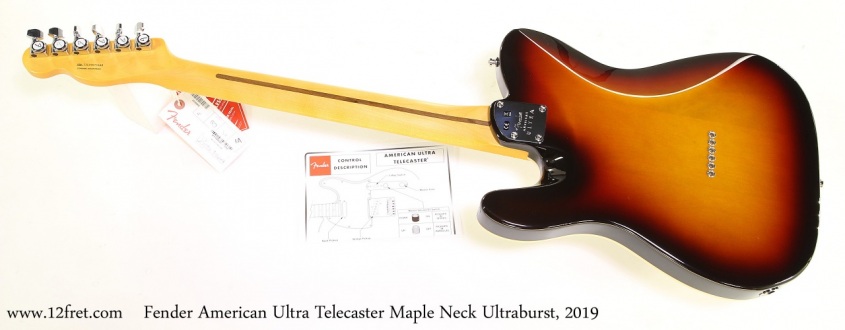 Fender American Ultra Telecaster Maple Neck Ultraburst, 2019 Full Rear View