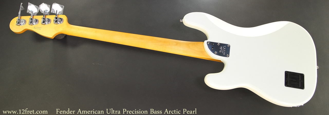 Fender American Ultra Precision Bass Arctic Pearl Full Rear View