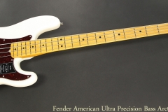 Fender American Ultra Precision Bass Arctic Pearl Full Front View