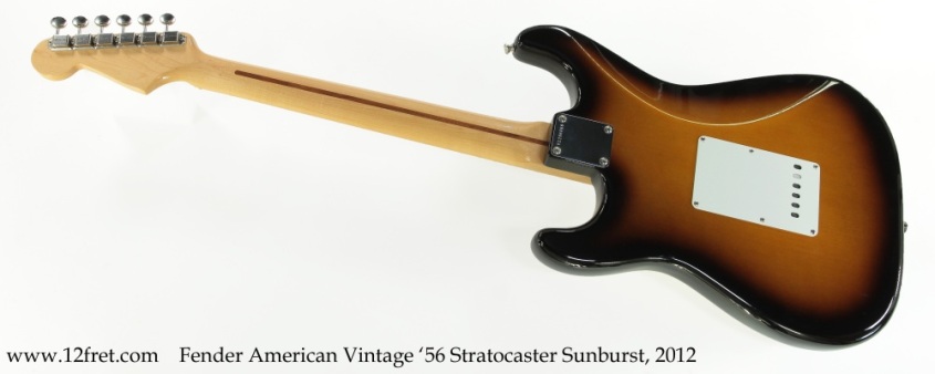 Fender American Vintage '56 Stratocaster Sunburst, 2012 Full Rear View