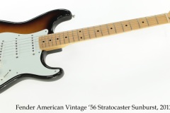 Fender American Vintage '56 Stratocaster Sunburst, 2012 Full Front View