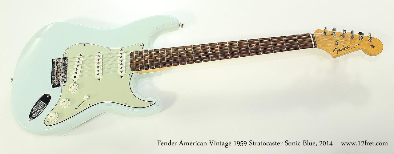 Fender American Vintage 1959 Stratocaster Sonic Blue, 2014 Full Front View